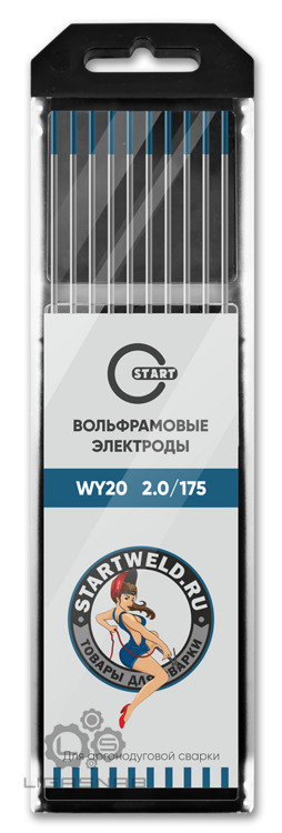 Вольфрамовый электрод WY 20 2,0/175 (синий уп.10 шт) WY2020175U